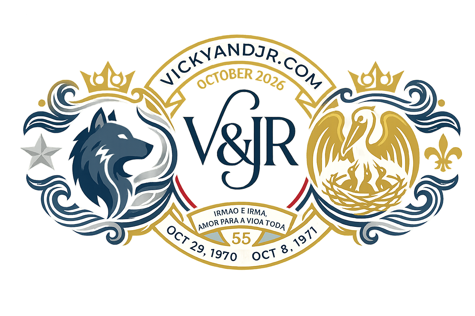 Vicky & Junior's 55th Logo